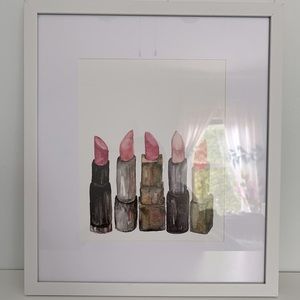 Watercolor Lipstick Wall Art | FIRM PRICE